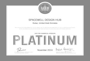 2. LEED Platinum Certificate Spacewell